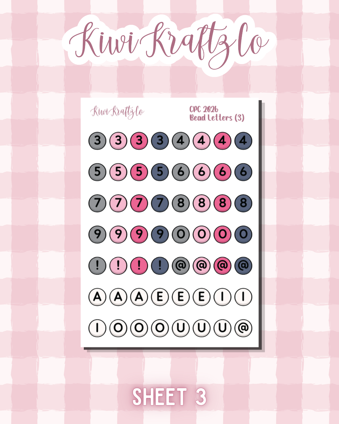 CPC 2026 Bead Letters PHYSICAL Sticker Kit
