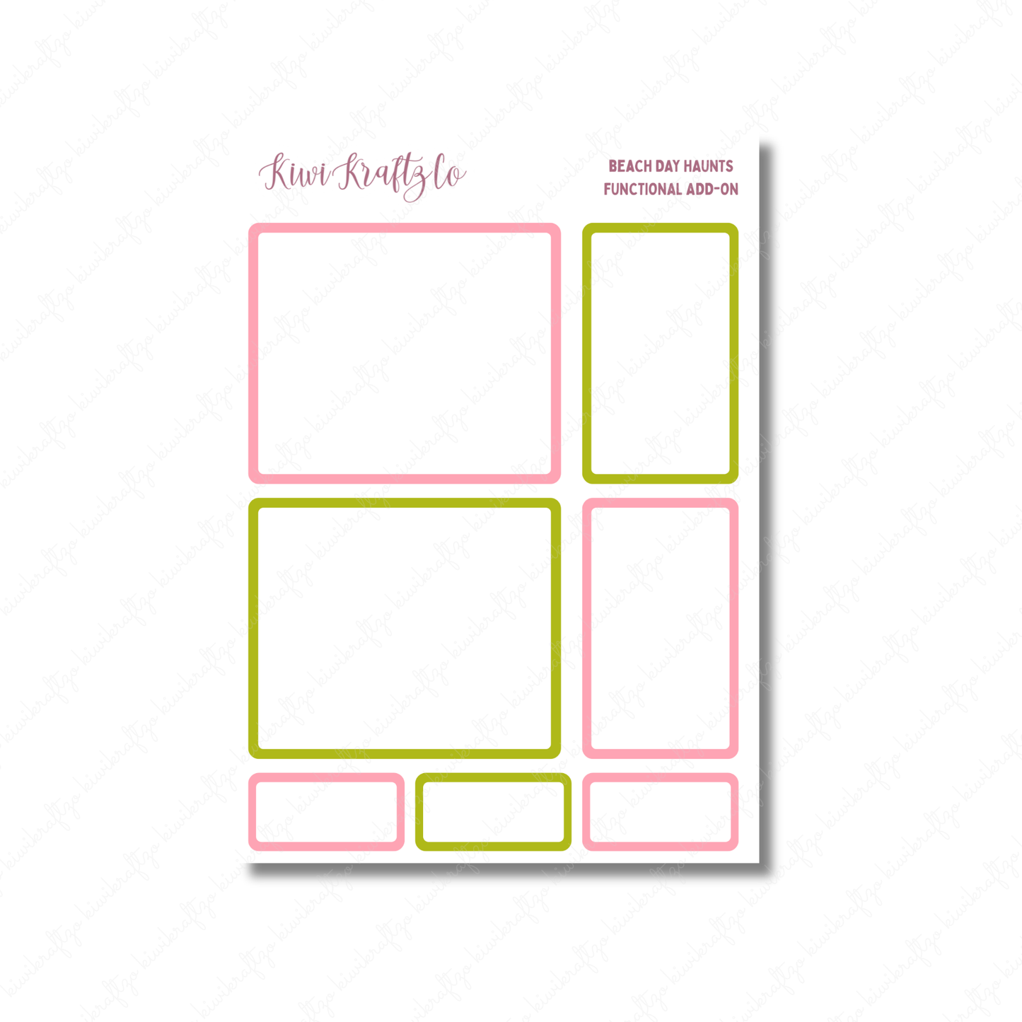 Beach Day Haunts PHYSICAL Sticker Kit - Petite Size