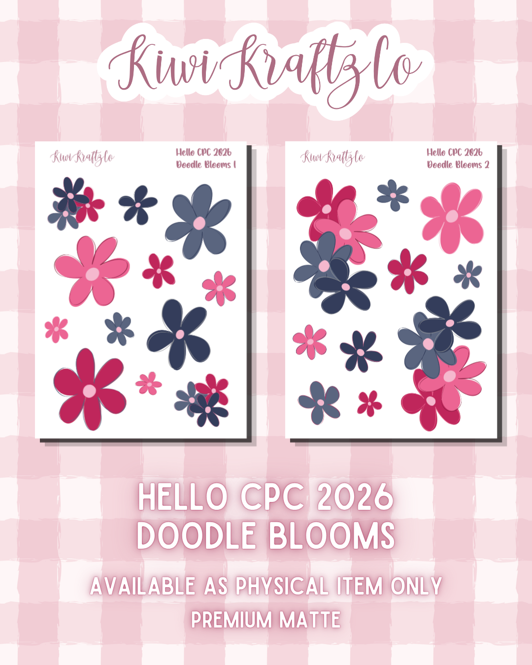 Hello CPC 2026 Doodle Blooms PHYSICAL Sticker Kit - Petite Size