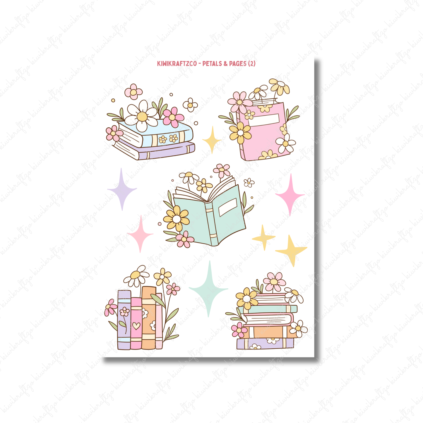 Petals & Pages PHYSICAL Sticker Kit - Standard Size