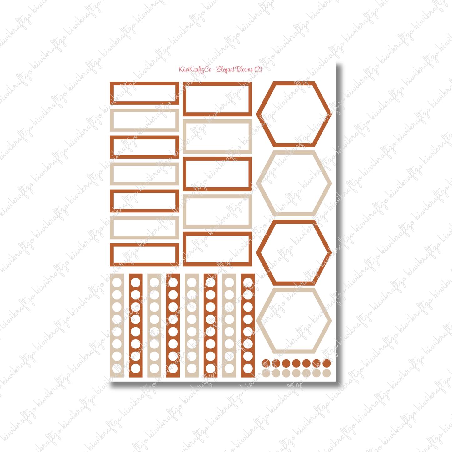 Elegant Blooms PHYSICAL Sticker Kit - Standard Size
