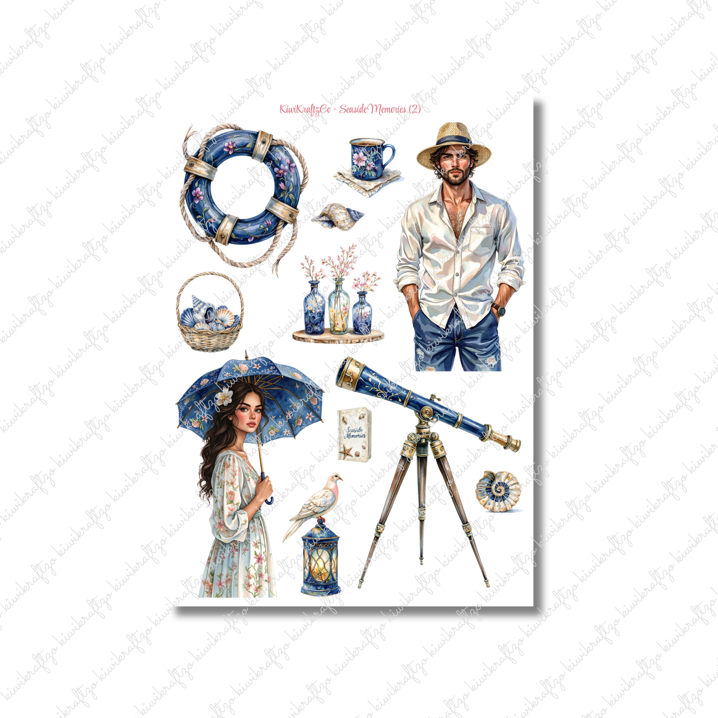 Seaside Memories PHYSICAL Sticker Kit - Standard Size