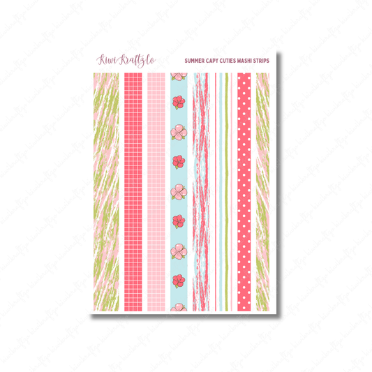 Summer Capy Cuties Washi Strips