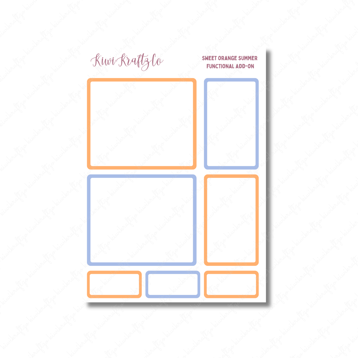 Sweet Orange Summer PHYSICAL Sticker Kit - Petite Size