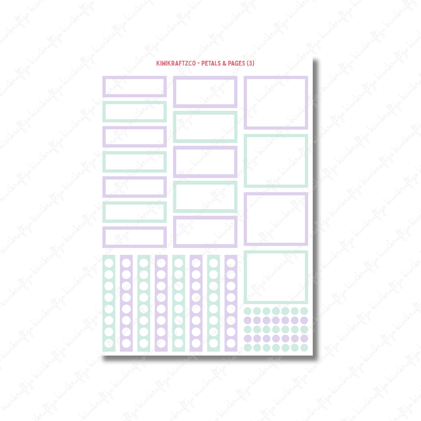 Petals & Pages PHYSICAL Sticker Kit - Standard Size
