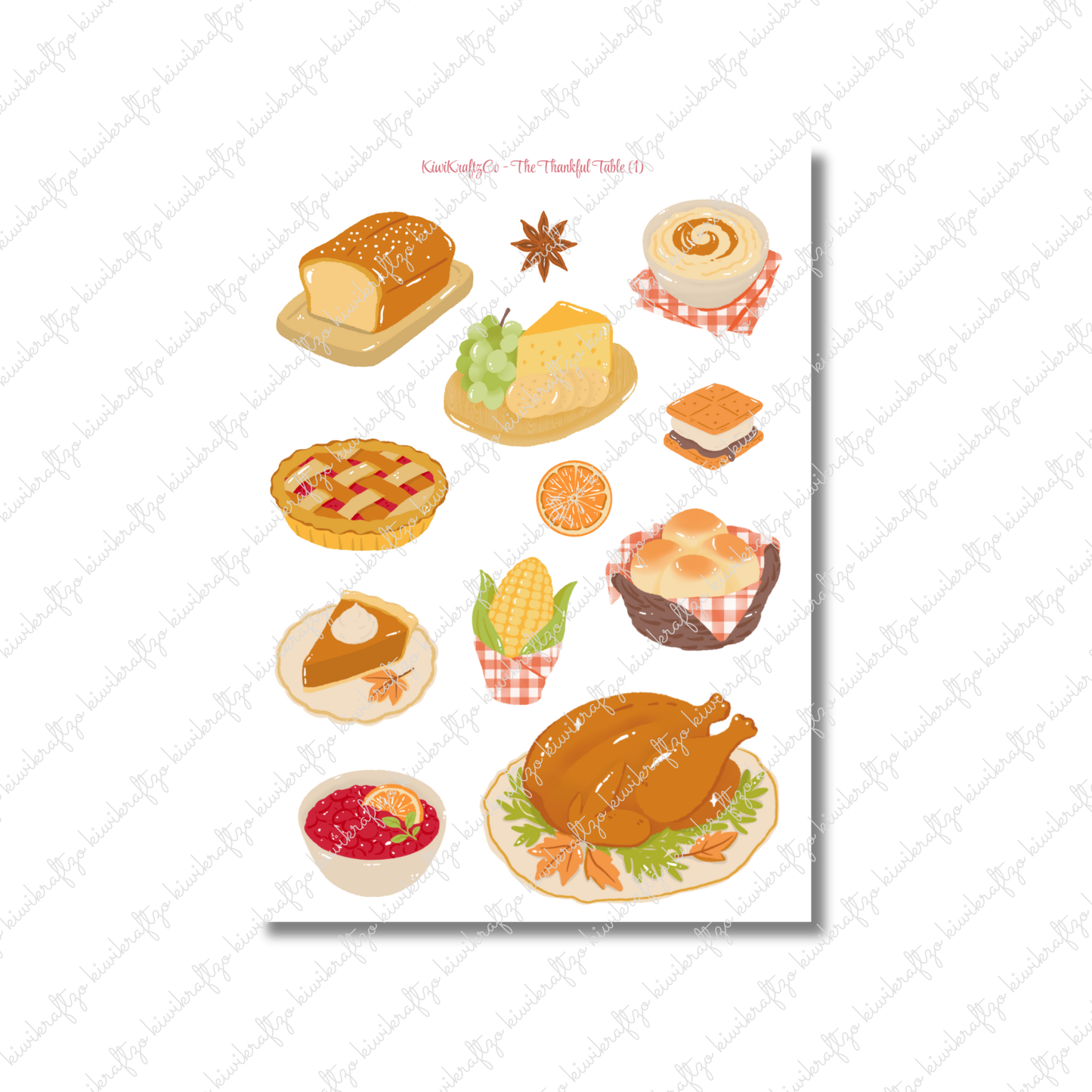 The Thankful Table PHYSICAL Sticker Kit - Standard Size