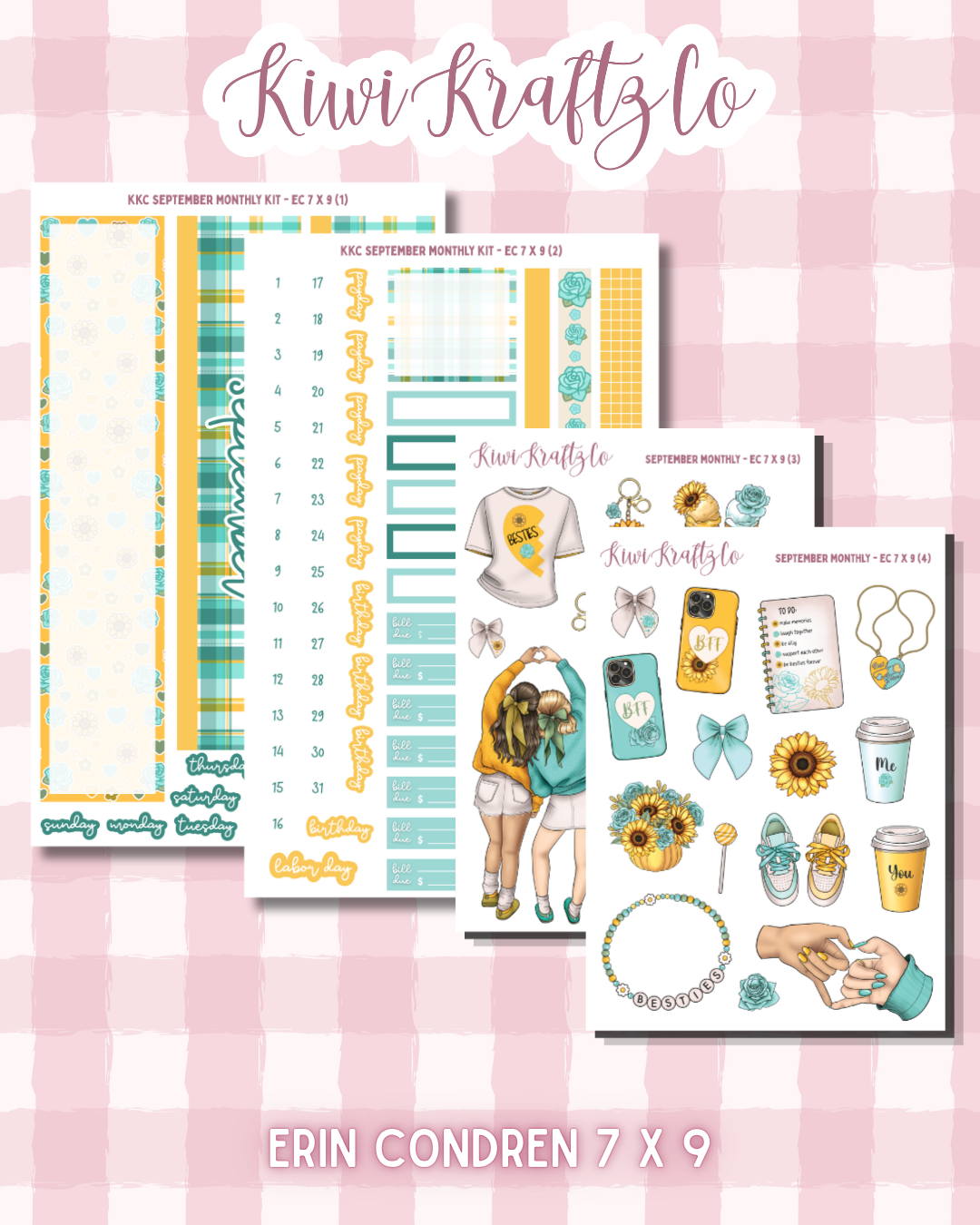 September Monthly Kit - Erin Condren 7 x 9