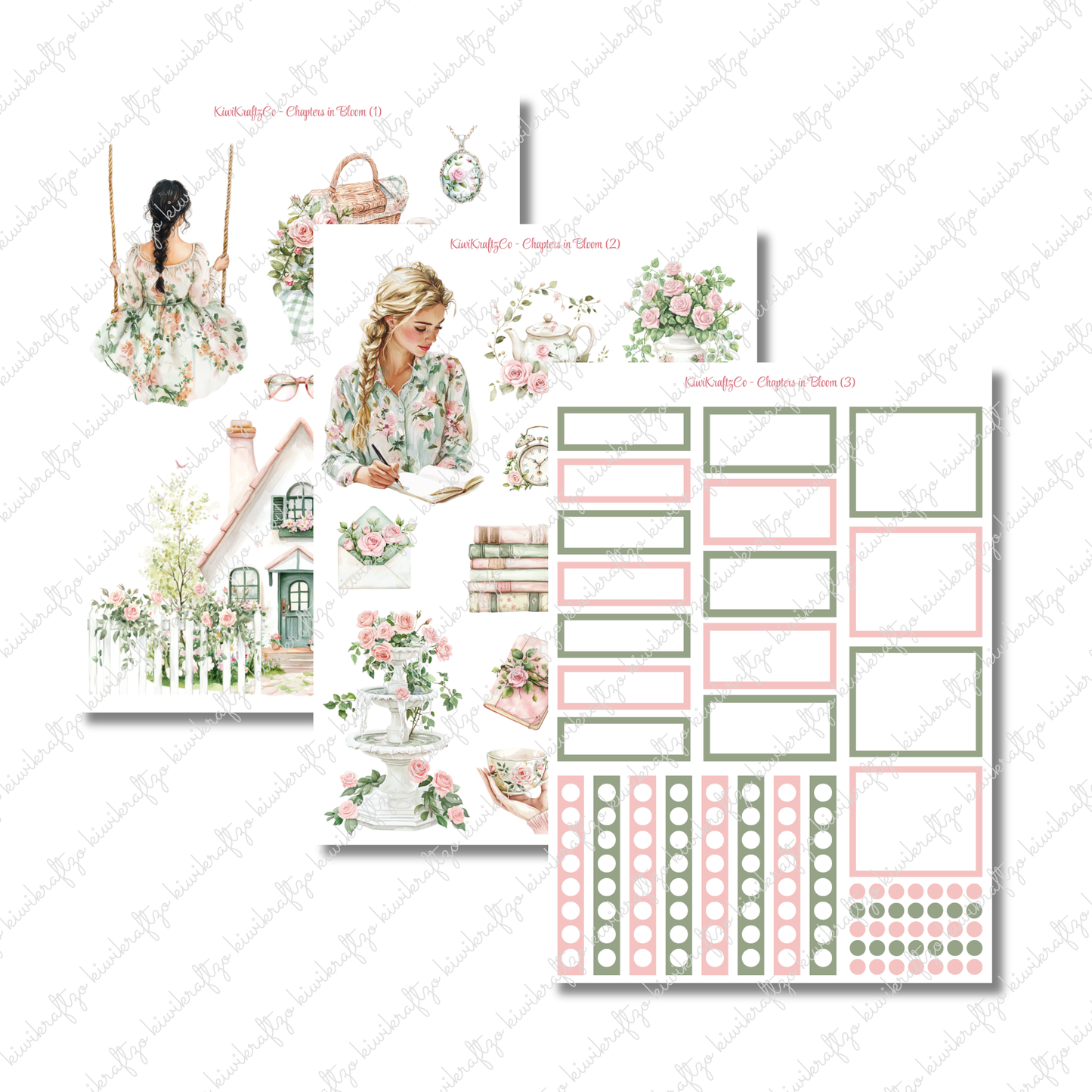 Chapters in Bloom PHYSICAL Sticker Kit - Standard Size