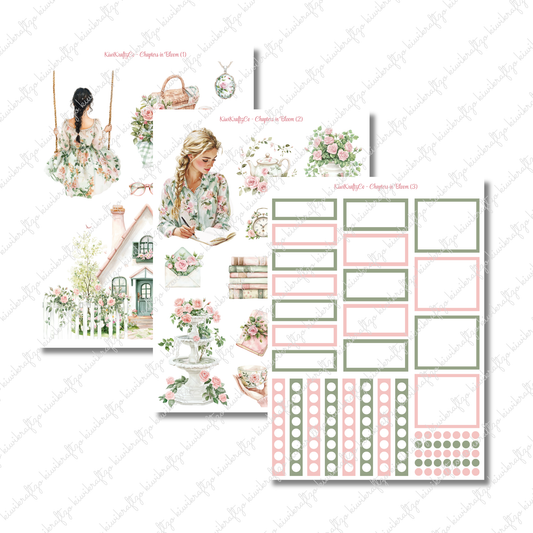 Chapters in Bloom PHYSICAL Sticker Kit - Petite Size