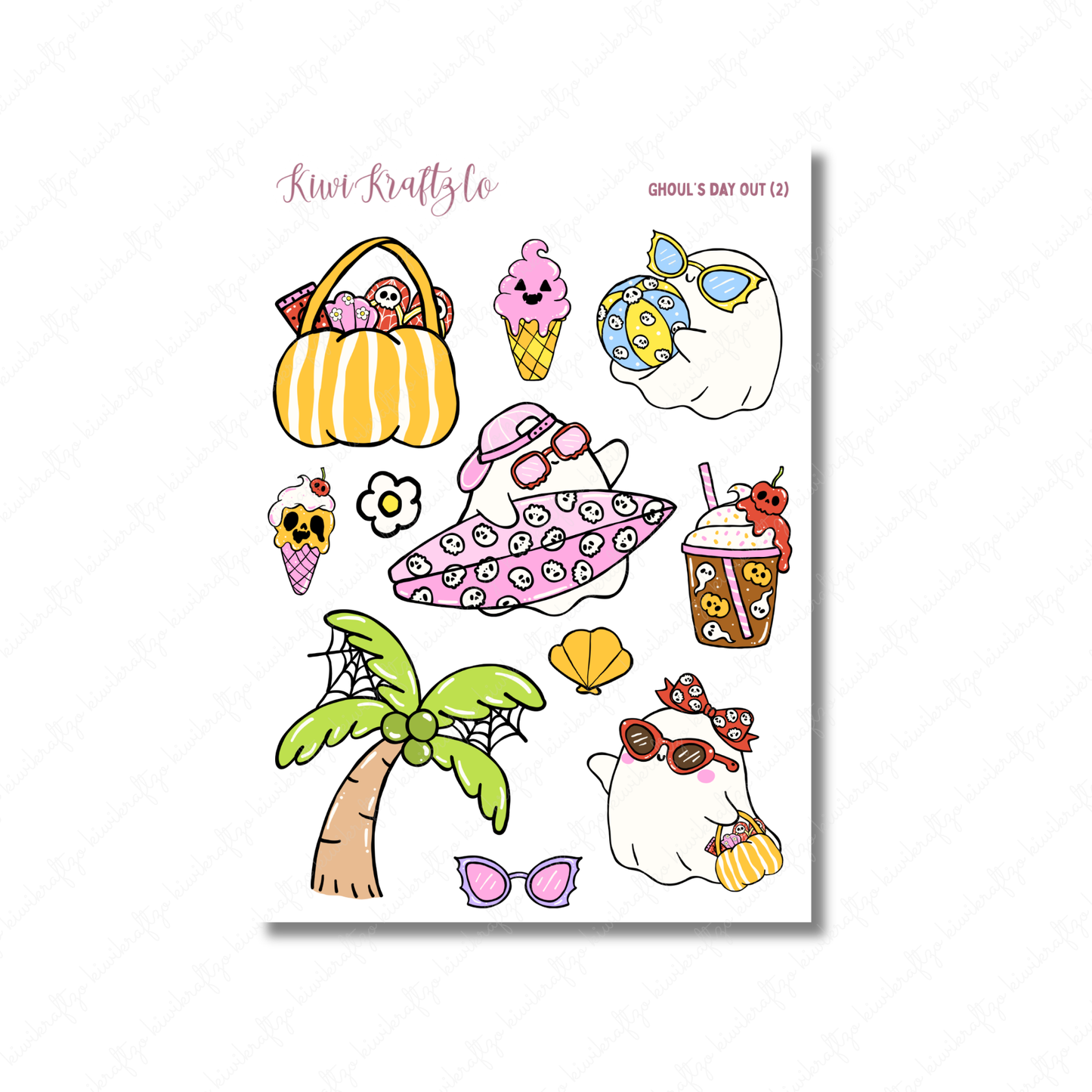 Ghoul's Day Out PHYSICAL Sticker Kit - Petite Size