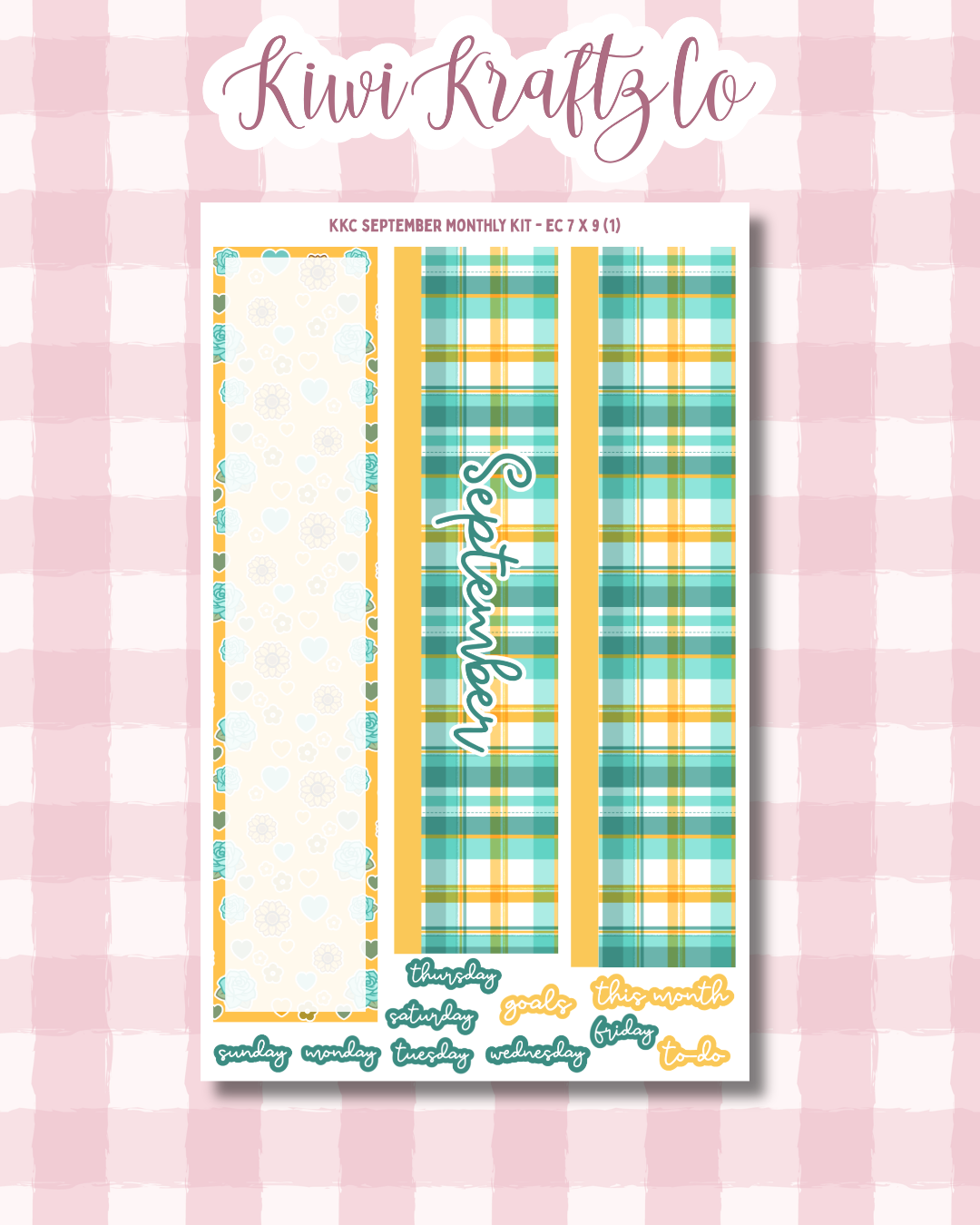 September Monthly Kit - Erin Condren 7 x 9