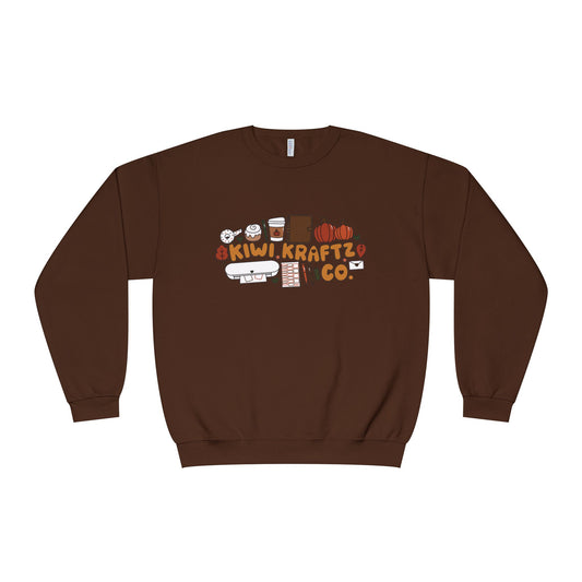KiwiKraftzCo Fall Doodles Crewneck Sweatshirt