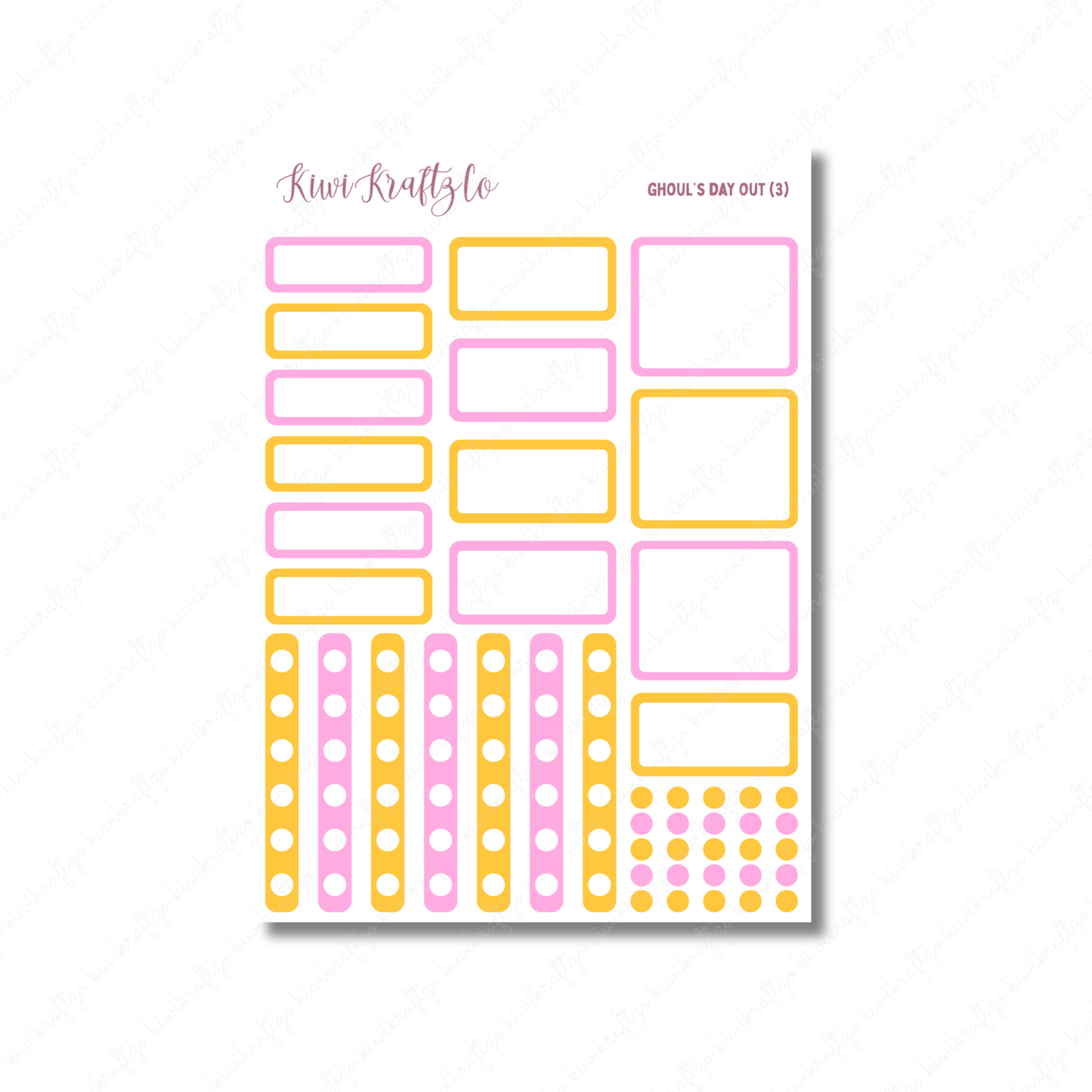 Ghoul's Day Out PHYSICAL Sticker Kit - Petite Size