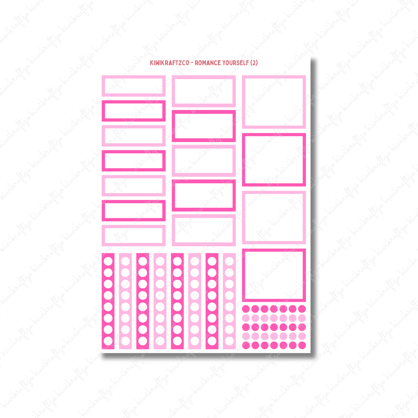 Romance Yourself PHYSICAL Sticker Kit - Petite Size