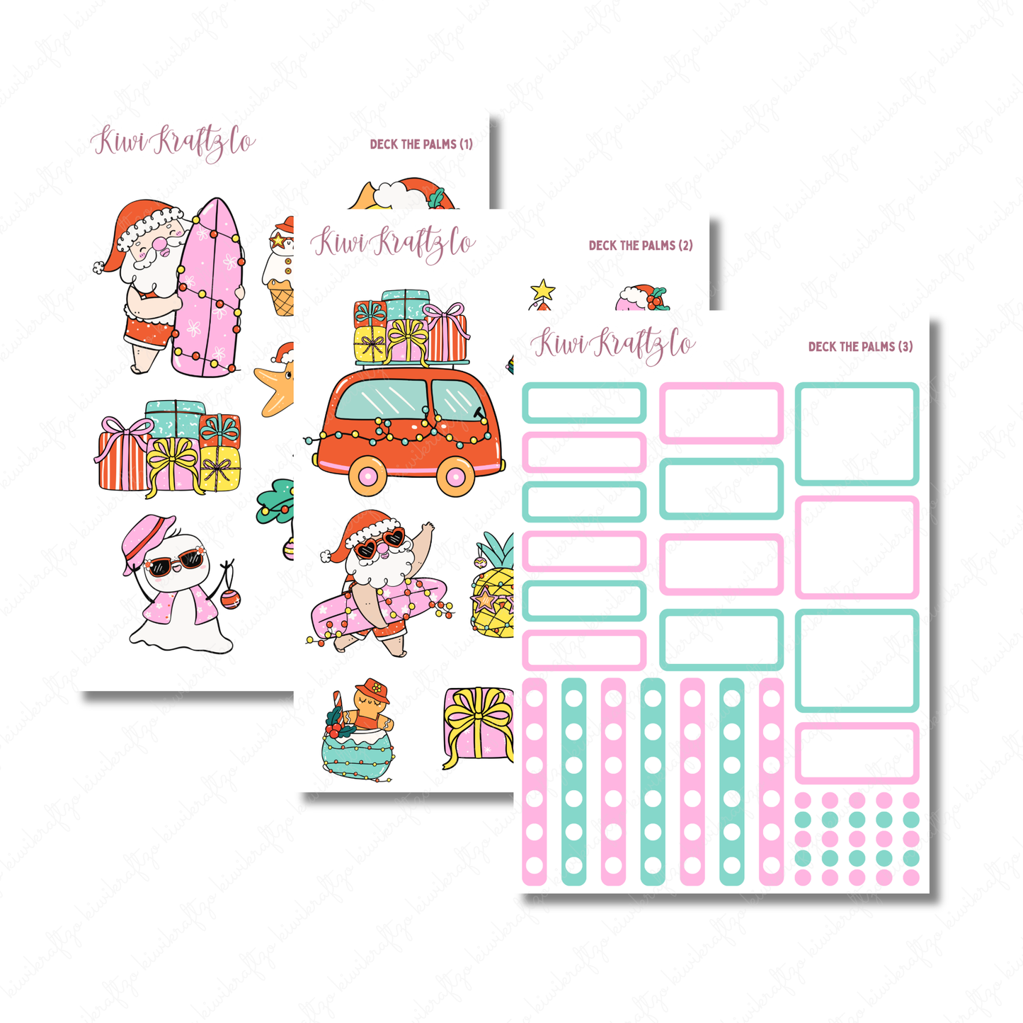 Deck the Palms PHYSICAL Sticker Kit - Standard Size