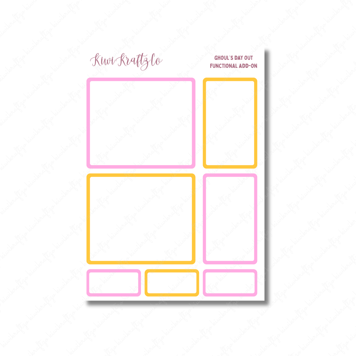Ghoul's Day Out PHYSICAL Sticker Kit - Petite Size