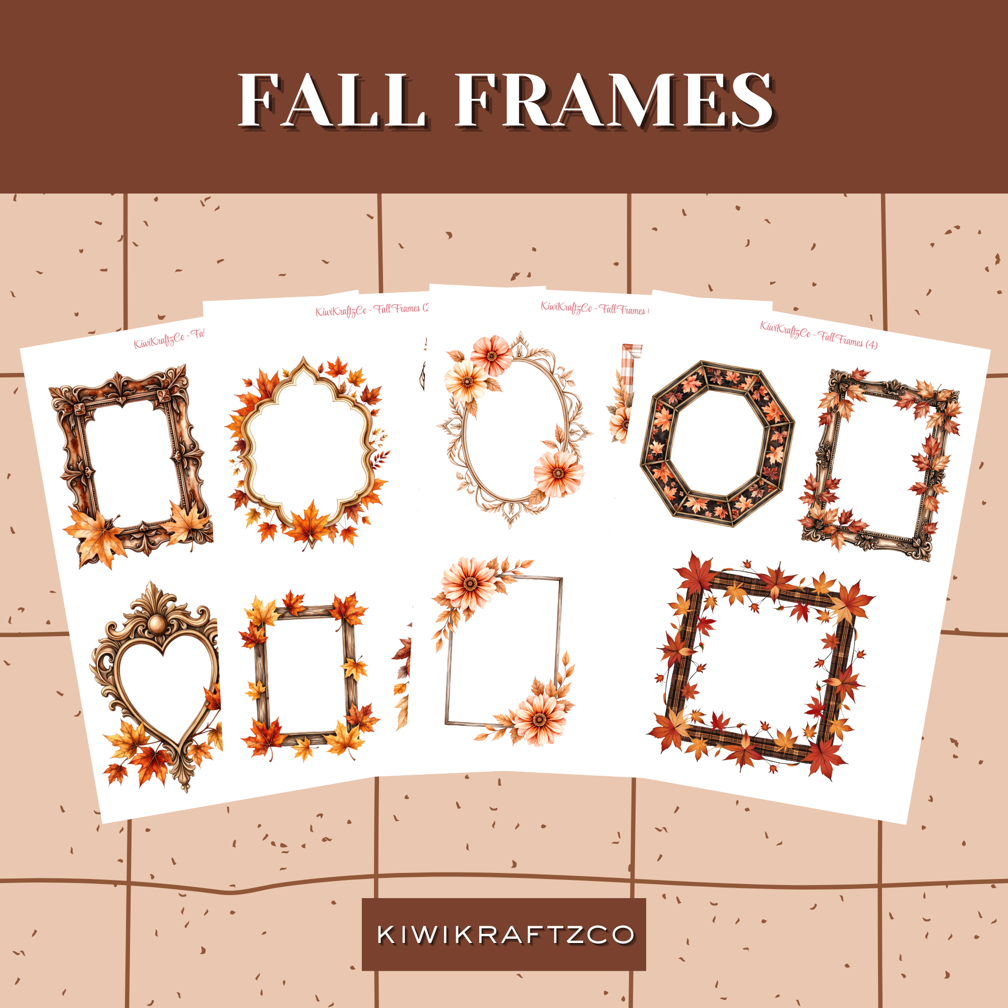 Fall Frames PHYSICAL Sticker Kit - Standard Size – KiwiKraftzCo