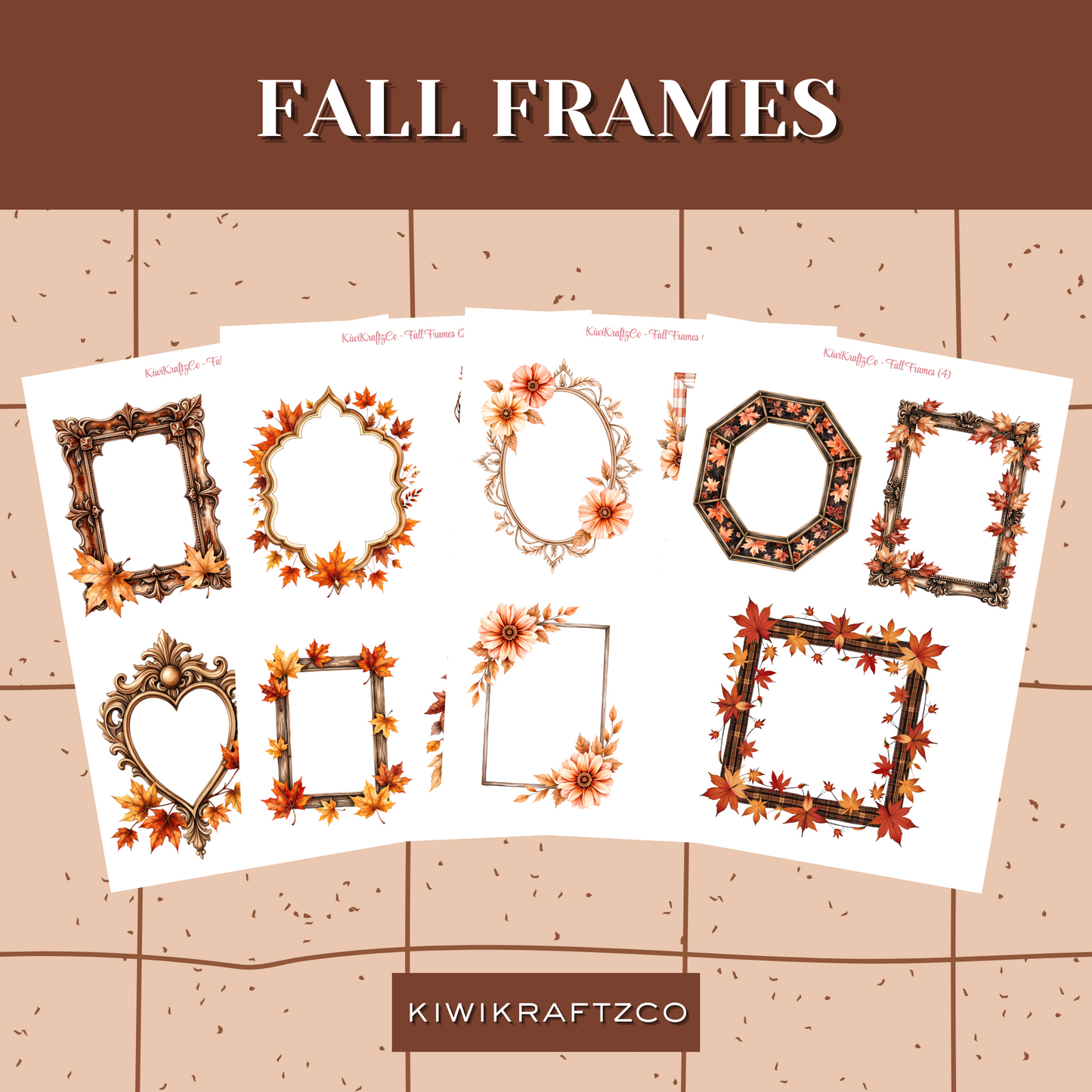 Fall Frames PHYSICAL Sticker Kit - Petite Size