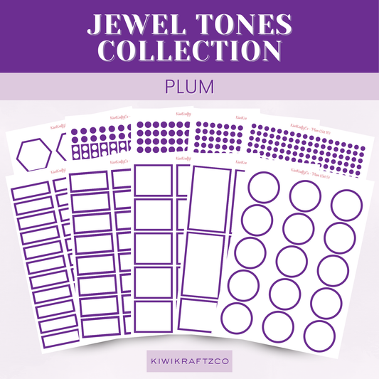 Jewel Tones Functional Shapes - Plum
