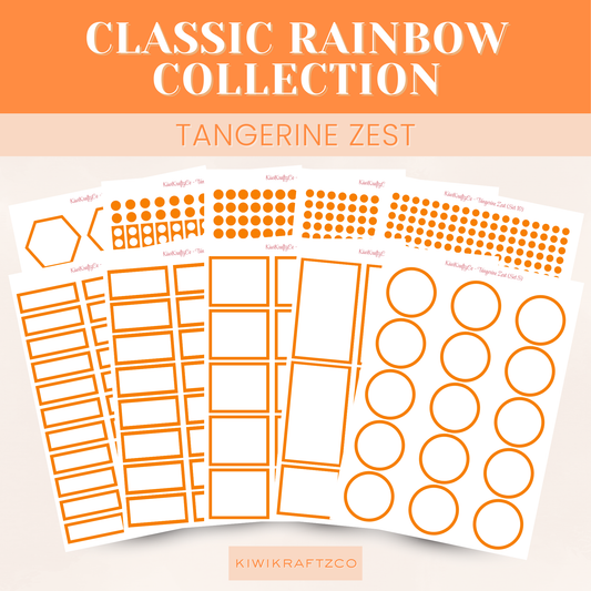 Classic Rainbow Functional Shapes - Tangerine Zest