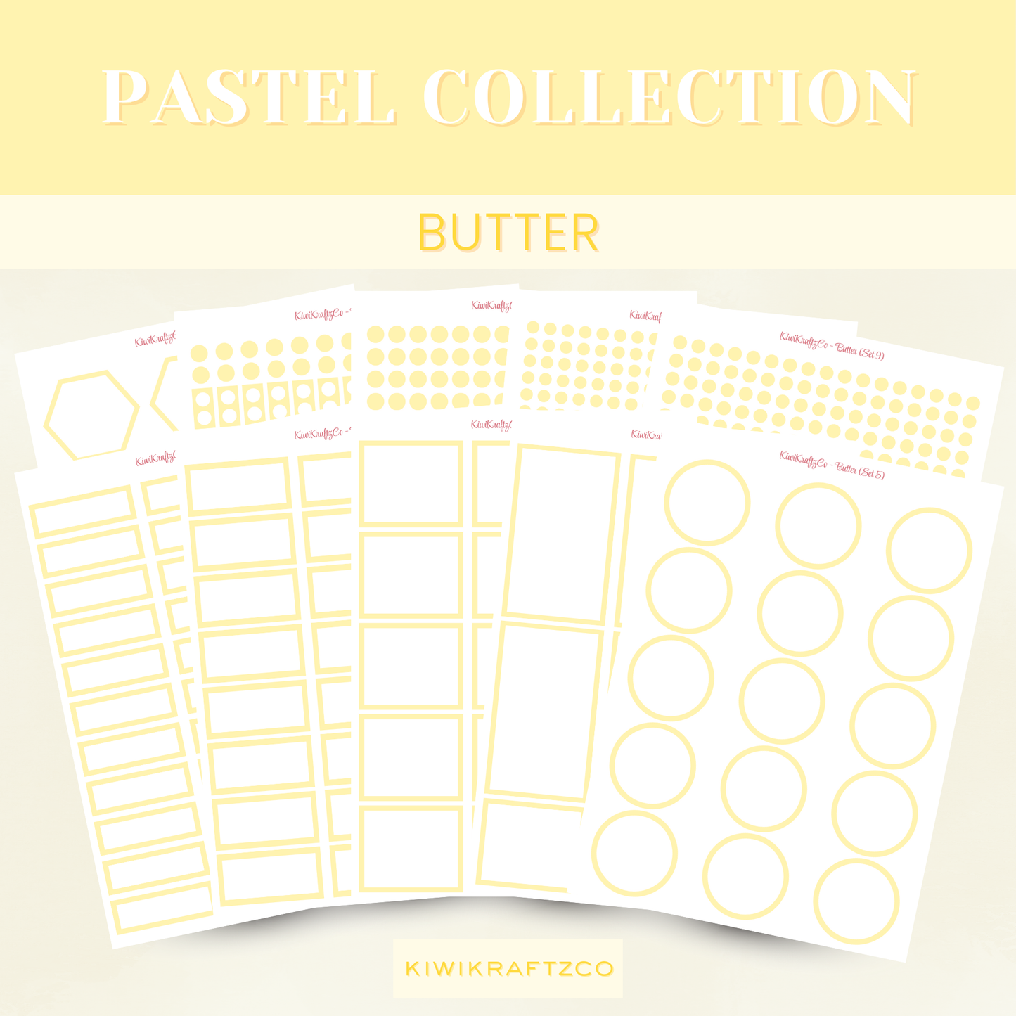 Pastel Functional Shapes - Butter