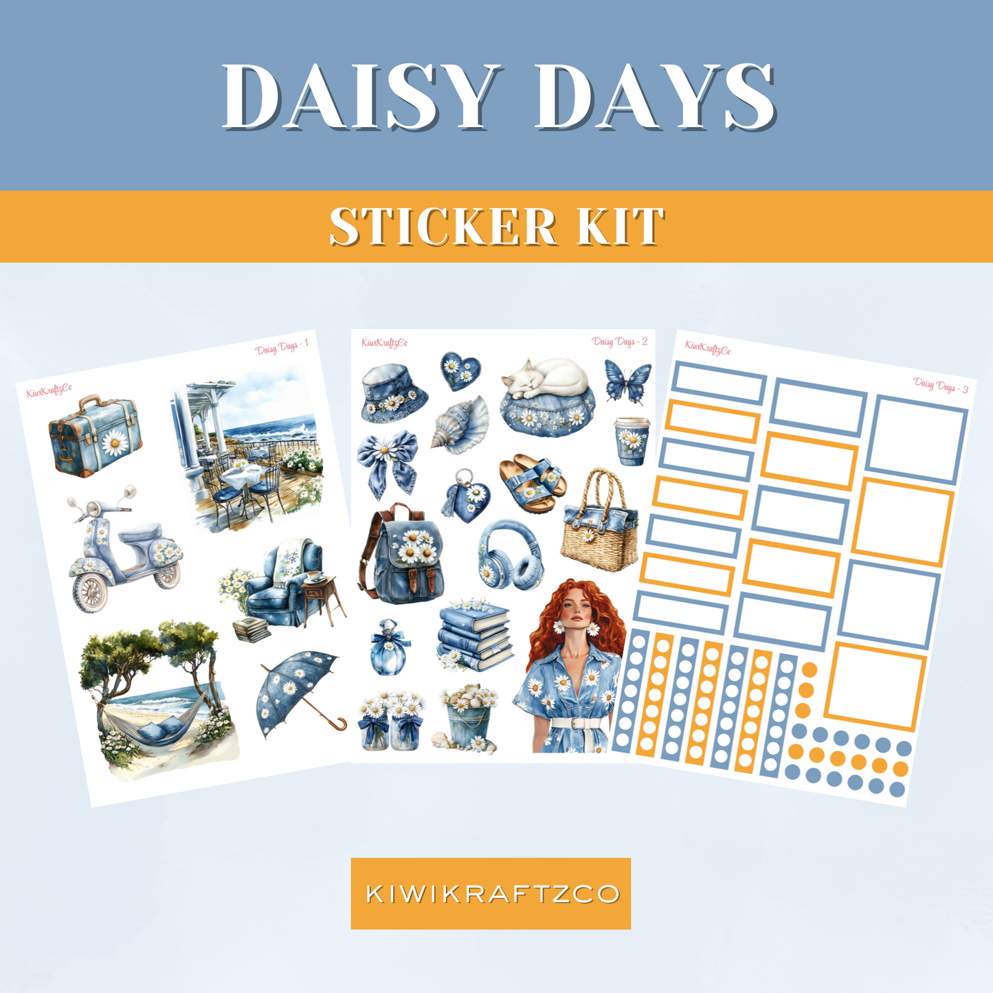 Daisy Days PHYSICAL Sticker Kit