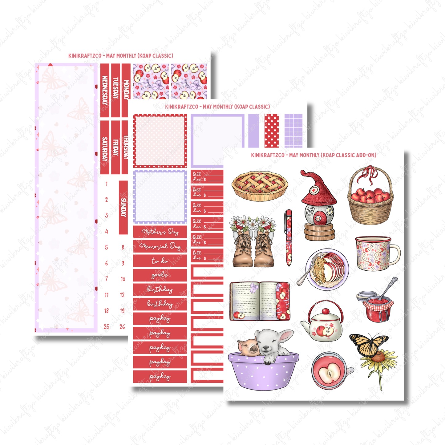 May Monthly Sticker Kit - KOAP Classic