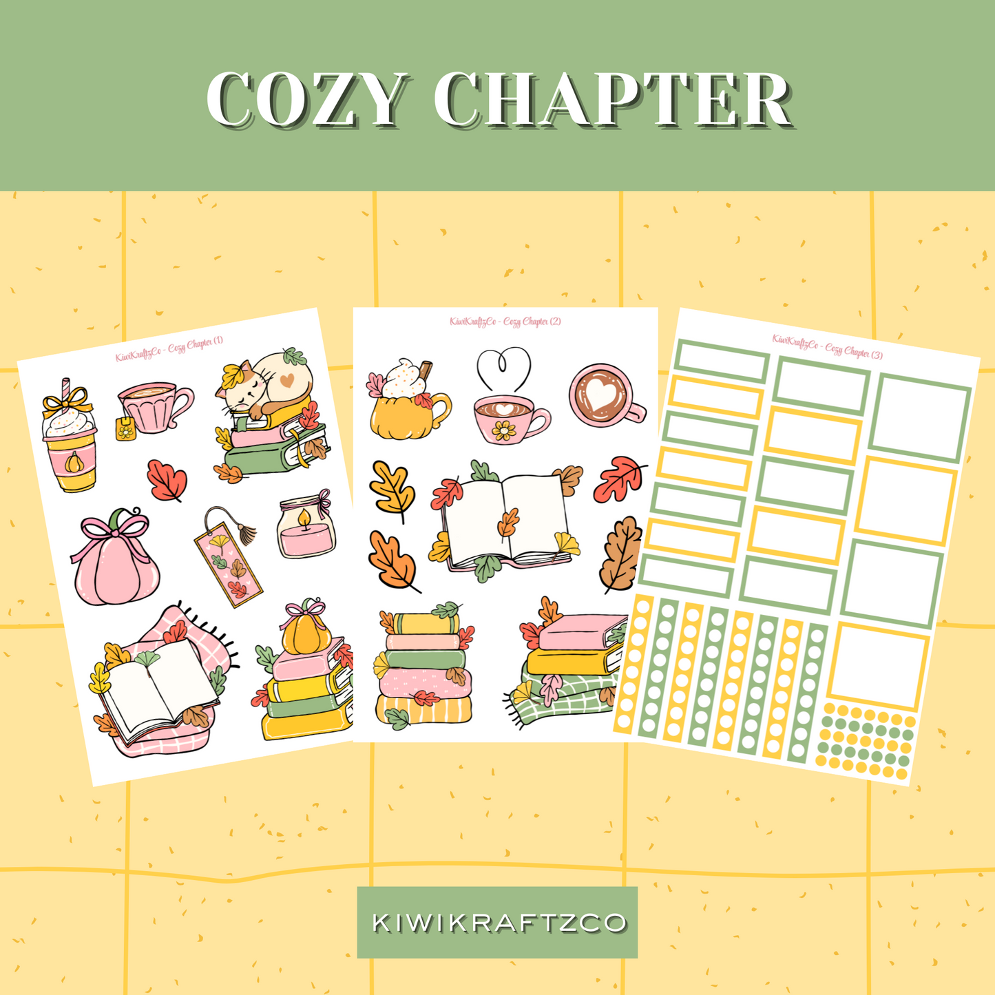 Cozy Chapter PHYSICAL Sticker Kit - Petite Size