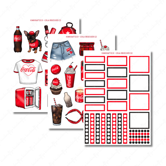 Cola Obsessed PHYSICAL Sticker Kit - Standard Size