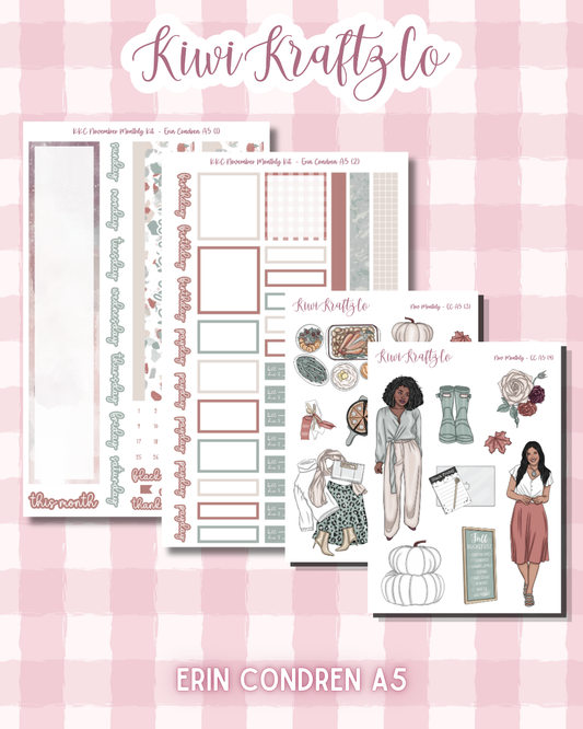 November Monthly Kit - Erin Condren A5