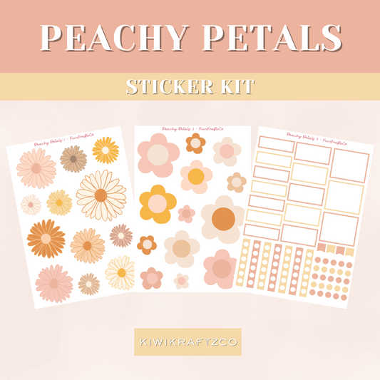Peachy Petals PHYSICAL Sticker Kit