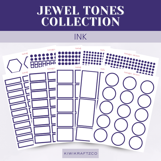 Jewel Tones Functional Shapes - Ink