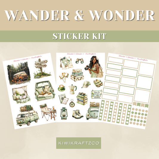Wander & Wonder PHYSICAL Sticker Kit