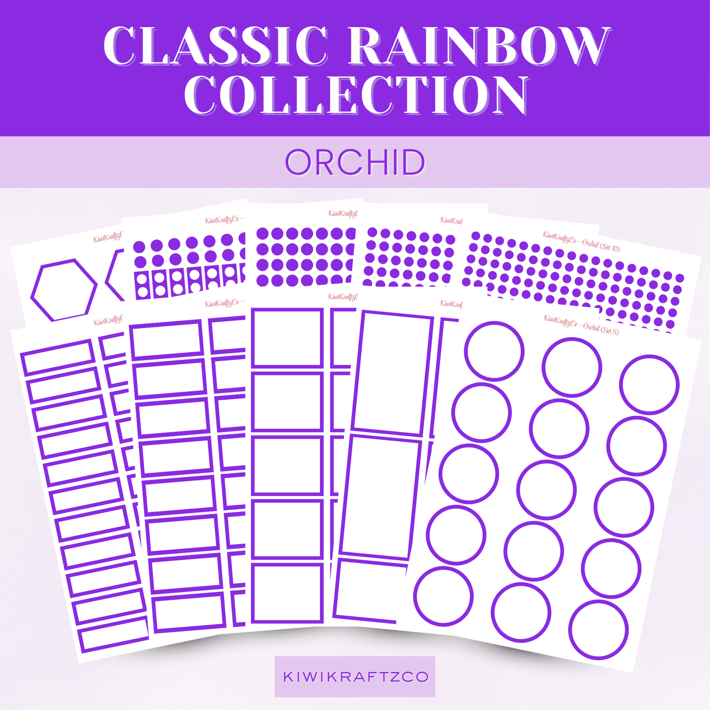 Classic Rainbow Functional Shapes - Orchid