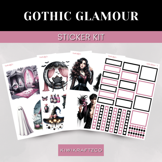 Gothic Glamour PHYSICAL Sticker Kit - Petite Size