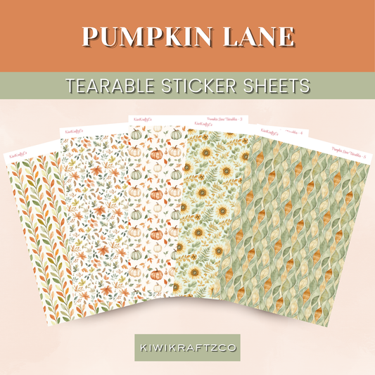 Pumpkin Lane Tearable Sticker Sheets