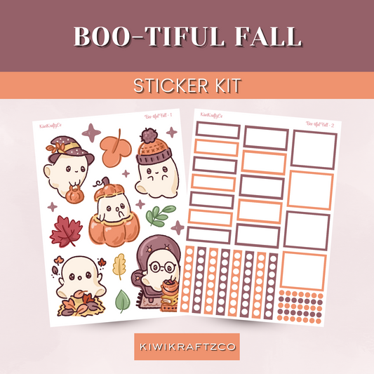 Boo-tiful Fall PHYSICAL Sticker Kit - Petite Size
