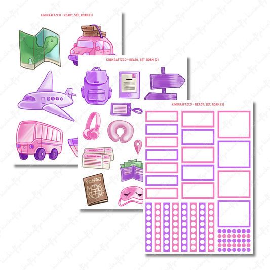 Ready, Set, Roam PHYSICAL Sticker Kit - Petite Size