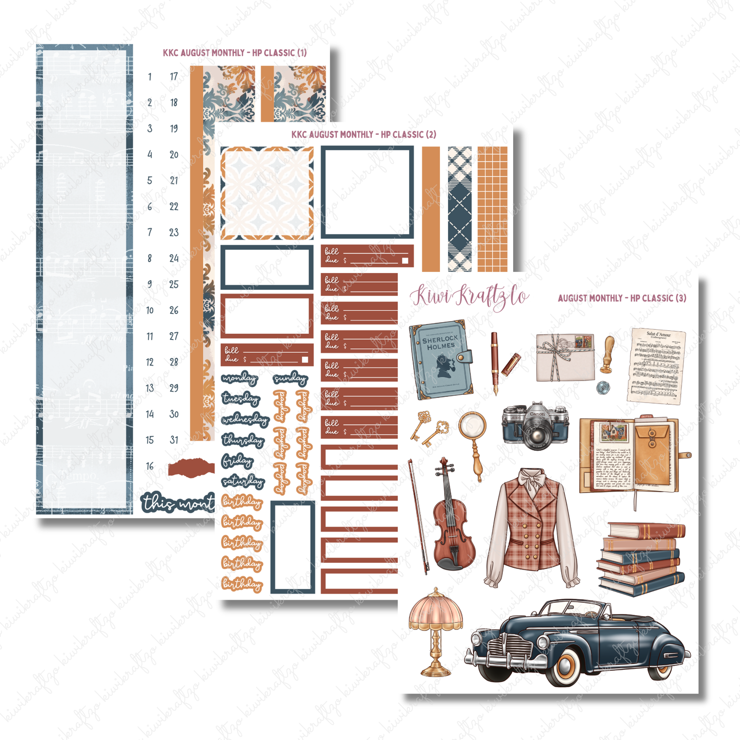 August Monthly Kit - HP Classic