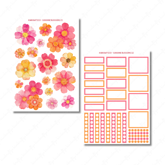 Sunshine Blossoms PHYSICAL Sticker Kit - Standard Size