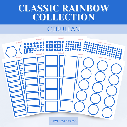 Classic Rainbow Functional Shapes - Cerulean