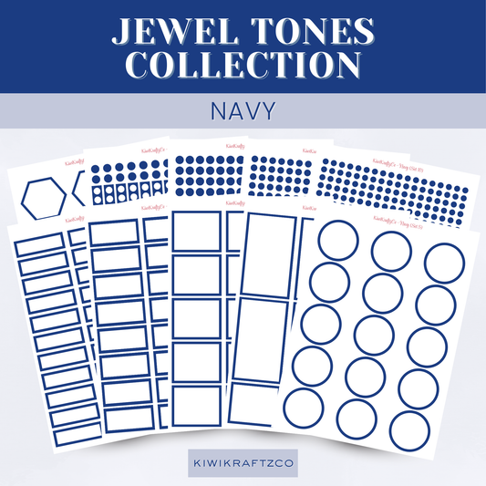 Jewel Tones Functional Shapes - Navy
