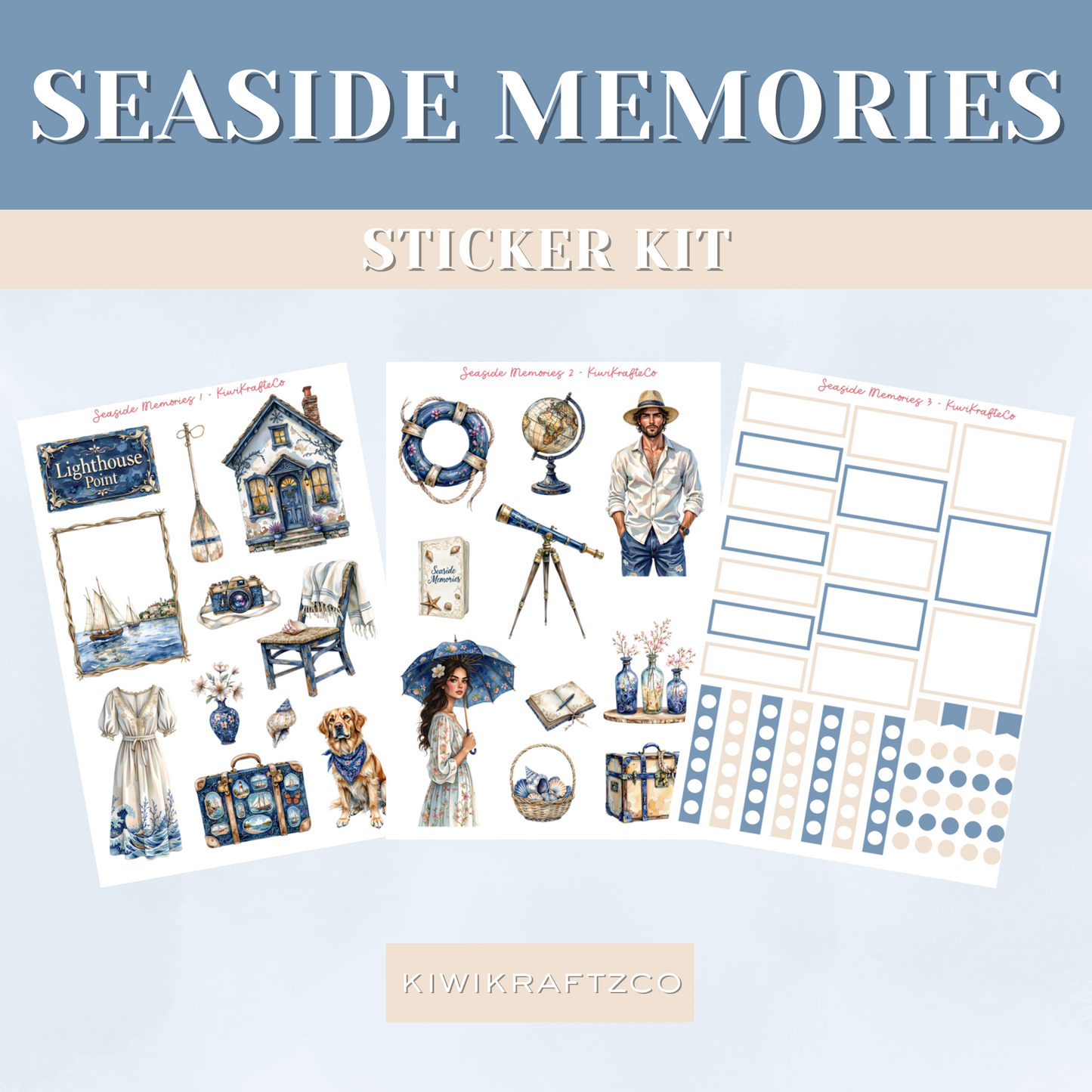 Seaside Memories PHYSICAL Sticker Kit