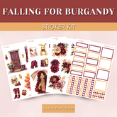 Falling for Burgandy PHYSICAL Sticker Kit - Standard Size