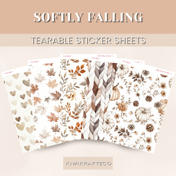 Sofly Sticker Softly Falling Tearable Sticker Sheets – KiwiKraftzCo