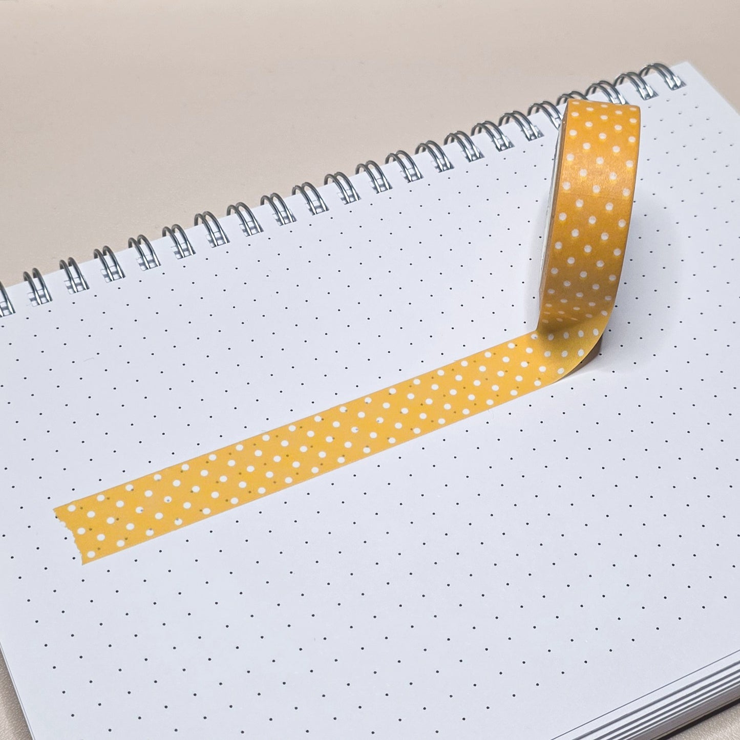 Yellow Polka Dot Washi Tape - 15mm