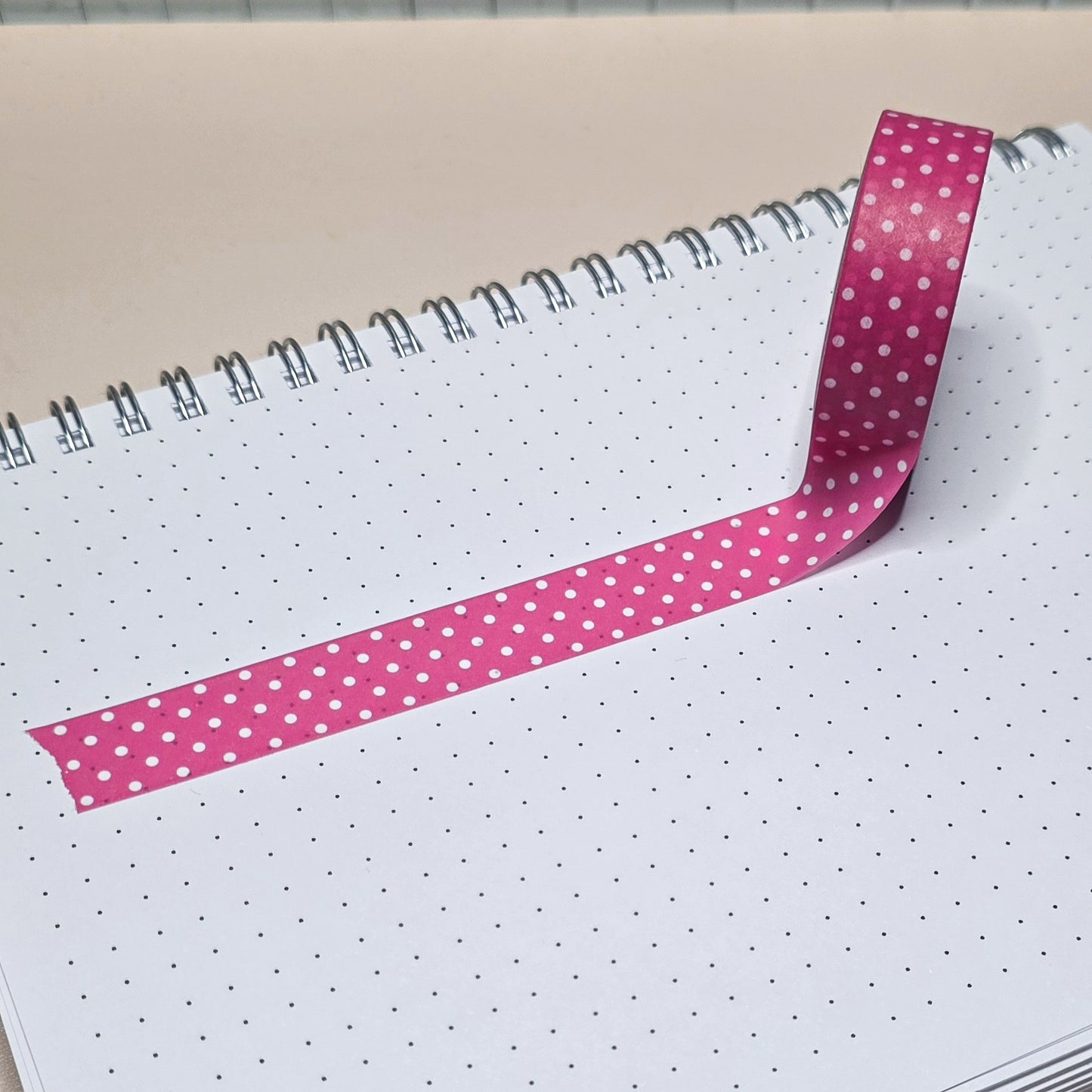 Fuchsia Polka Dot Washi Tape - 15mm