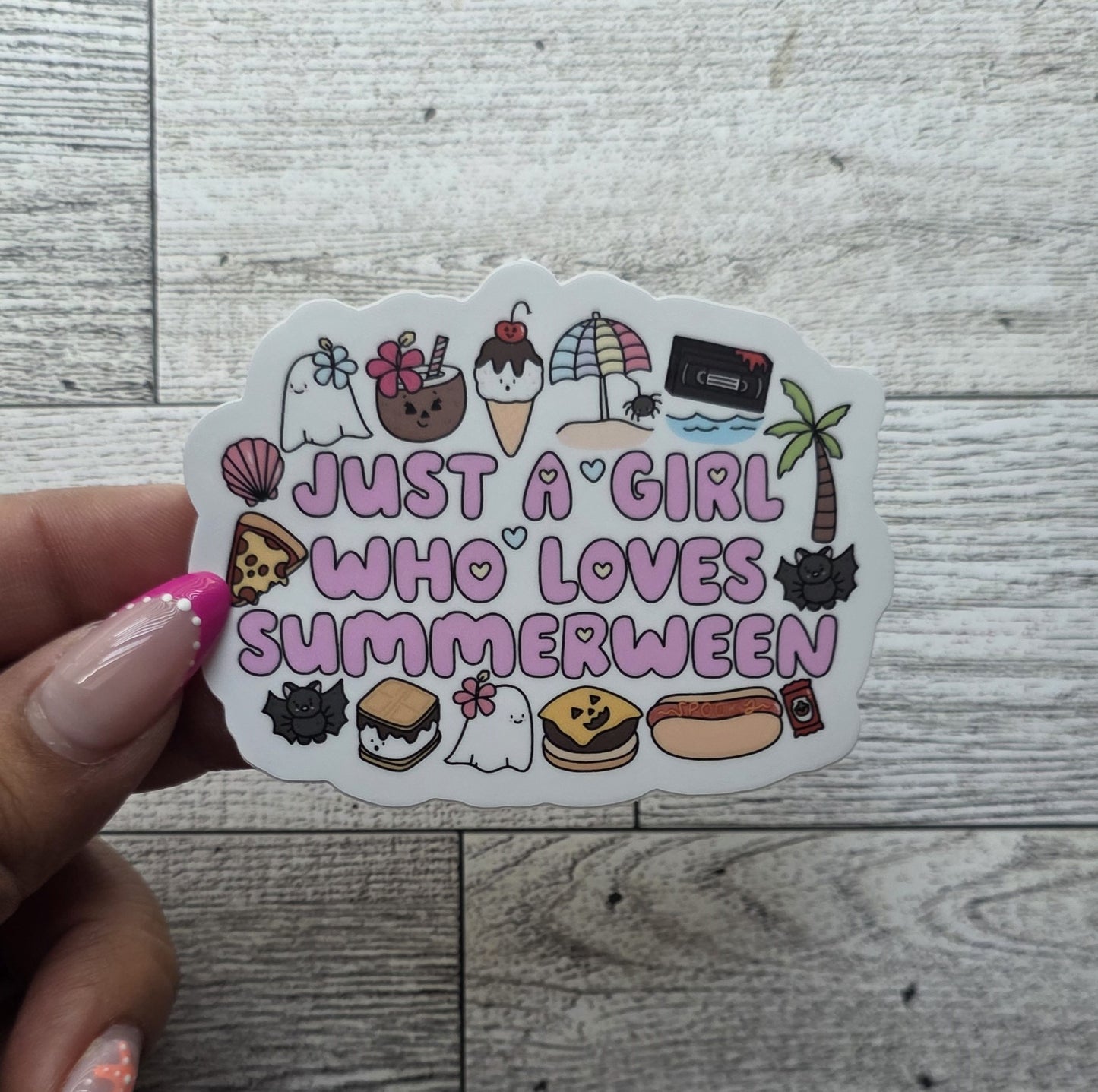 Die Cut Sticker - Just a Girl...Summerween