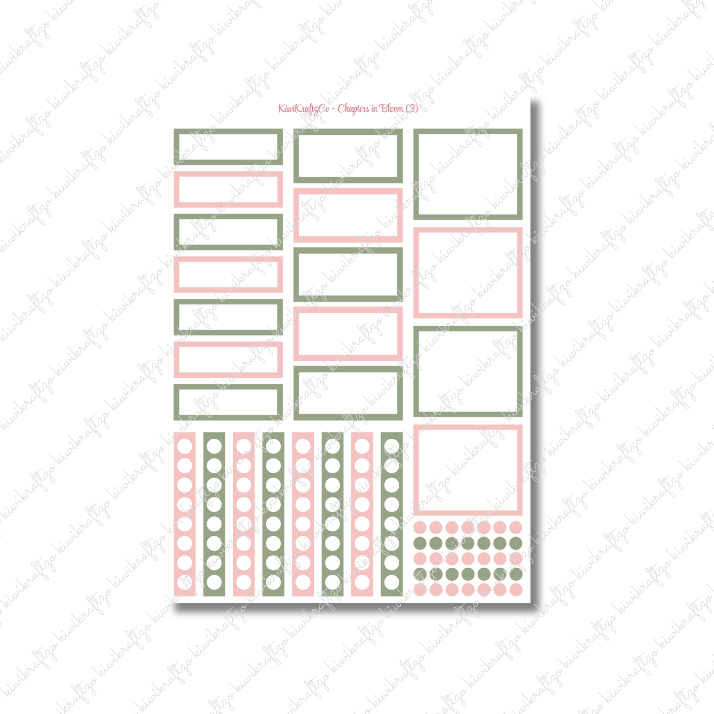 Chapters in Bloom PHYSICAL Sticker Kit - Standard Size