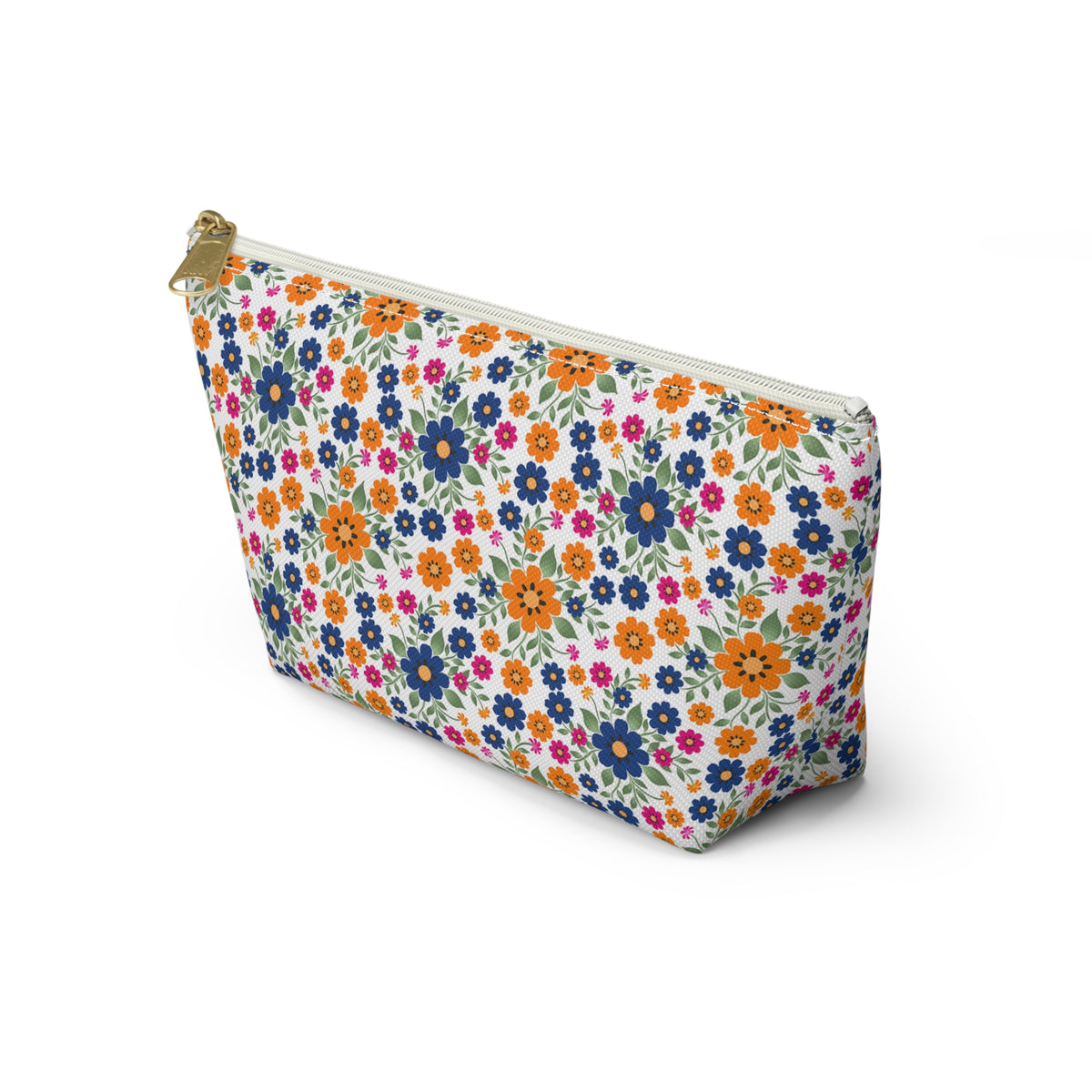 Hispanic Heritage Month - Floral Accessory Pouch w/T-bottom